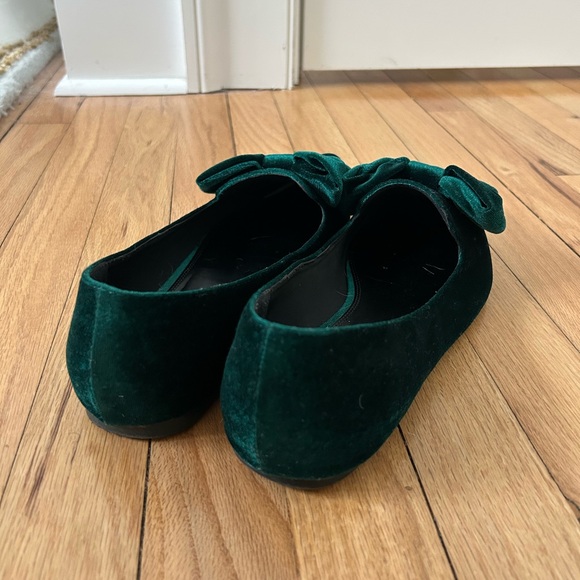 ASOS Green Velvet Flats with Bow - Picture 4 of 5